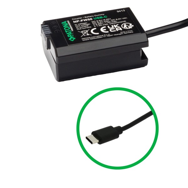 USB-C Akku-Adapter für Sony ILCE-6000