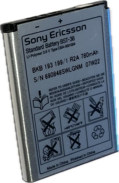 Original Sony-Ericsson BST36 Akku f. Sony-Ericsson J300