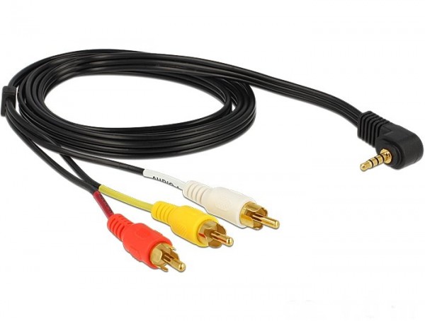 A/V Kabel vergoldet abgewinkelt f. JVC GZ-MG575EK